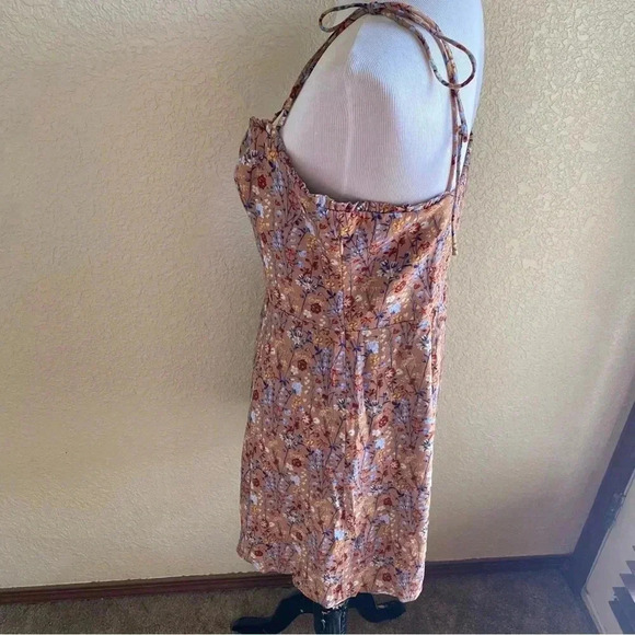 Aritzia Wilfred Free Fable Mini Dress Terracotta Tie Straps Tiered Smocked: 14 - Picture 14 of 14